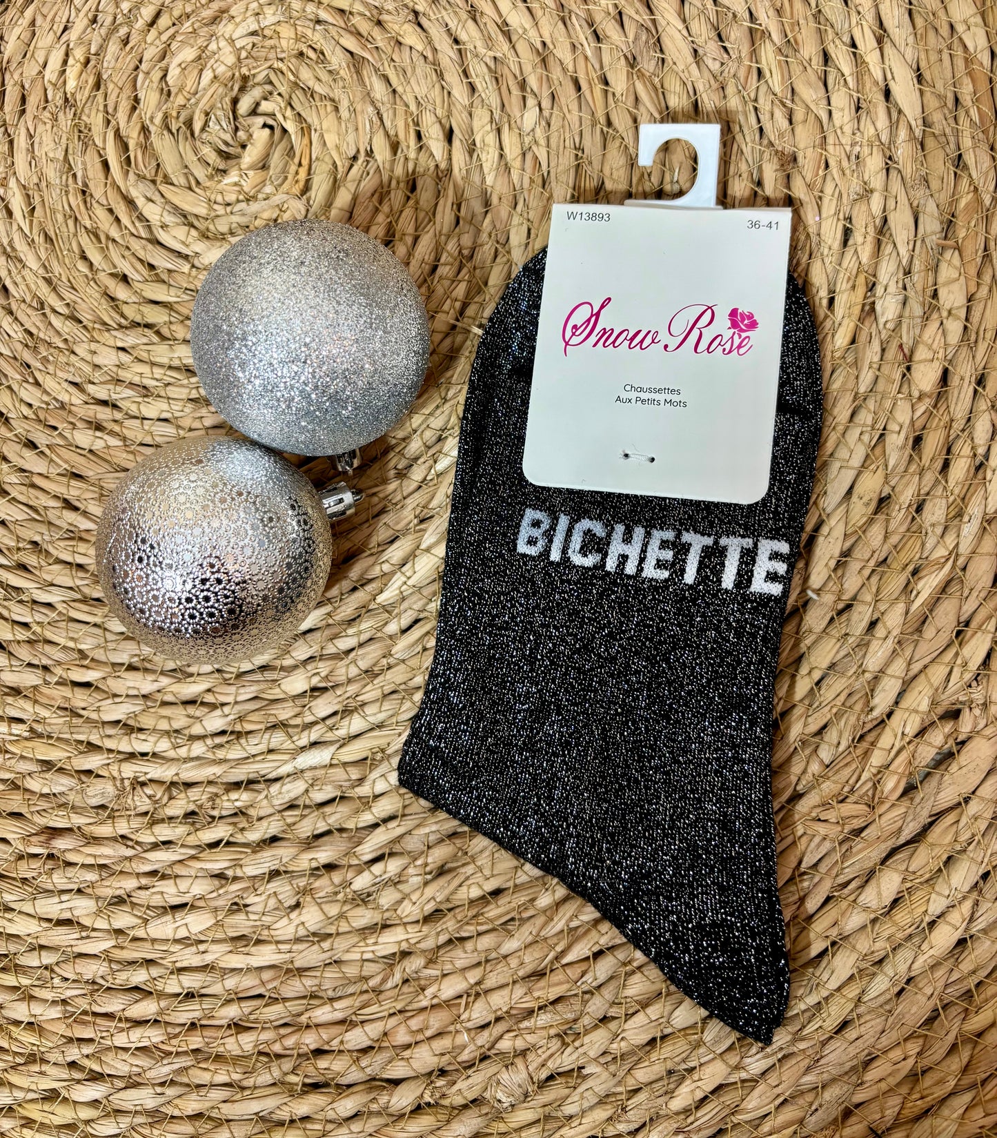 Les chaussettes aux petits mots bichette