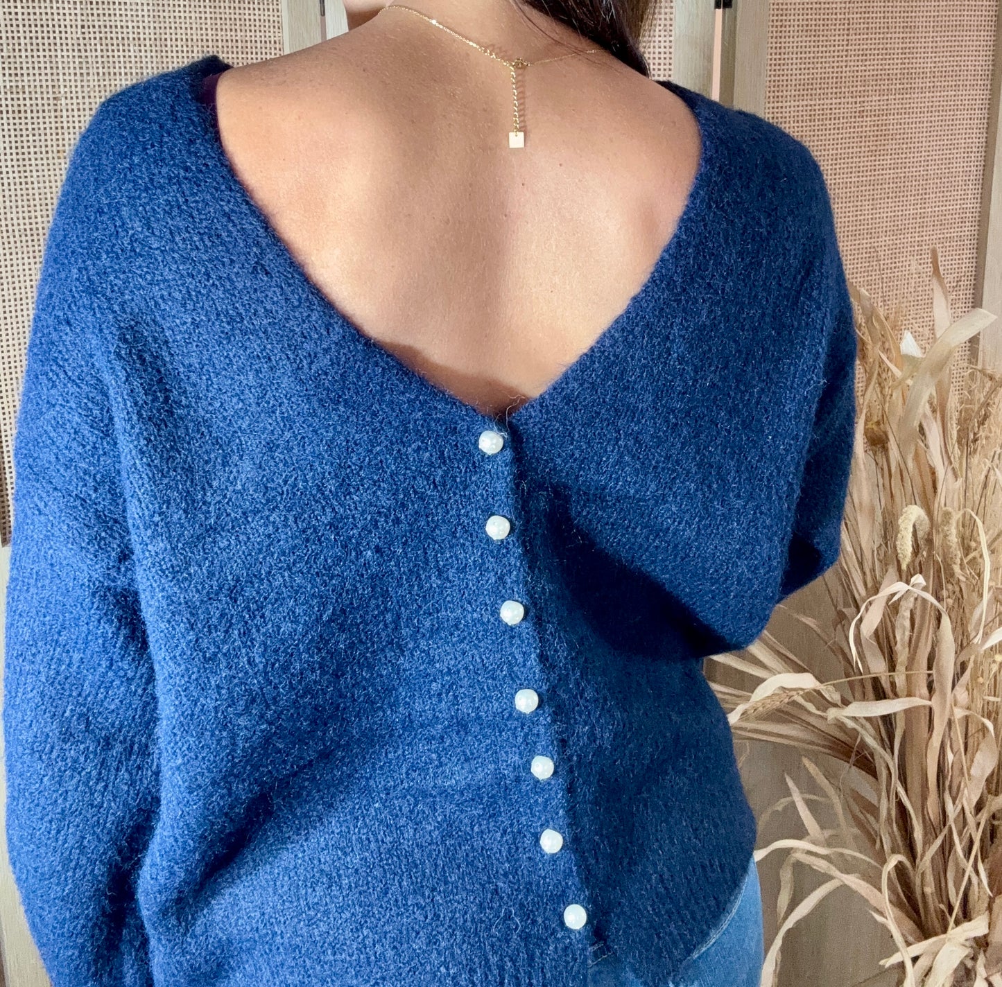 Le gilet/pull Perle marine