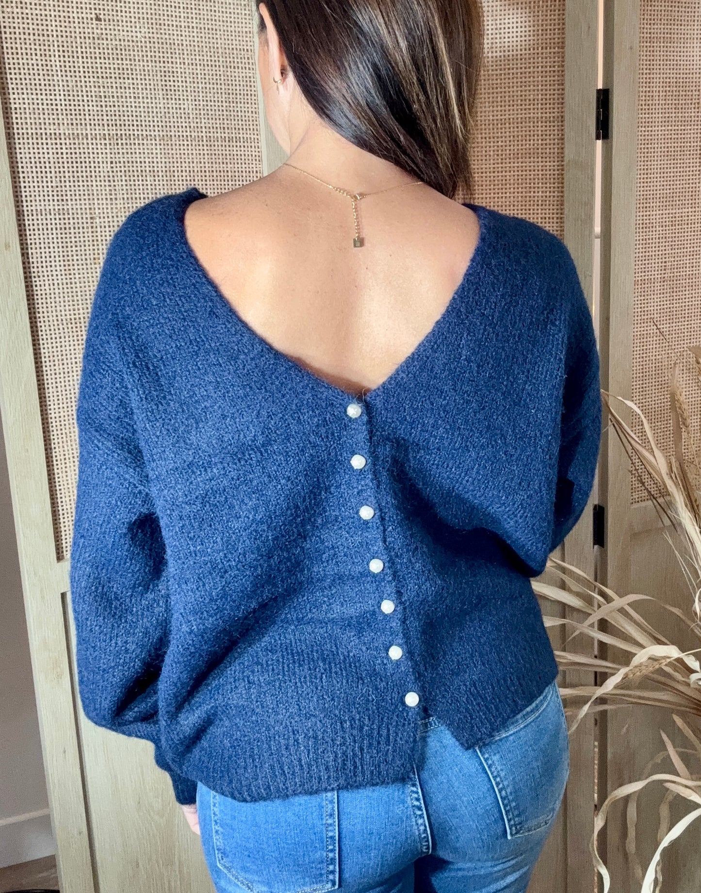 Le gilet/pull Perle marine