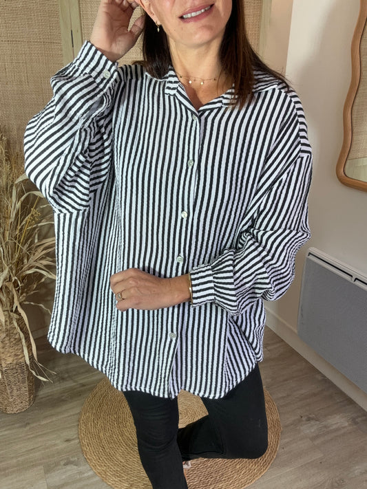 Chemise rayée oversize